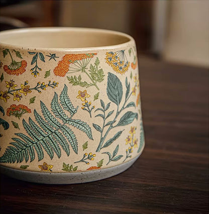 Fern Close Up Enchanting Botanicals Mug Botany Plant Pattern