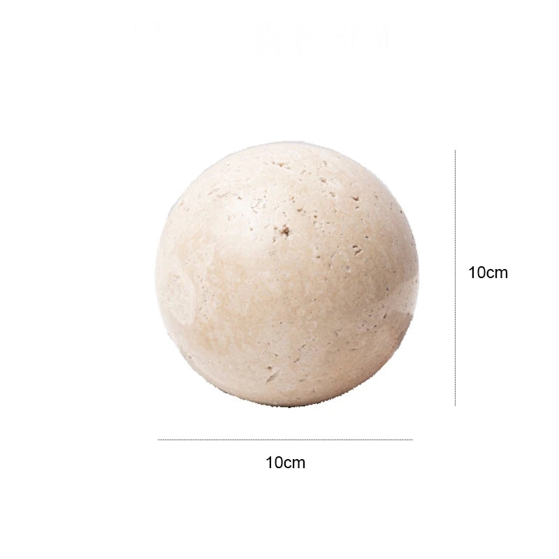 Chiaro Travertine Stone Decorative Sphere Medium Orb Ball