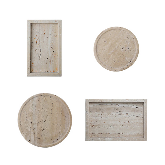 Chiaro Travertine Stone Decorative Trays