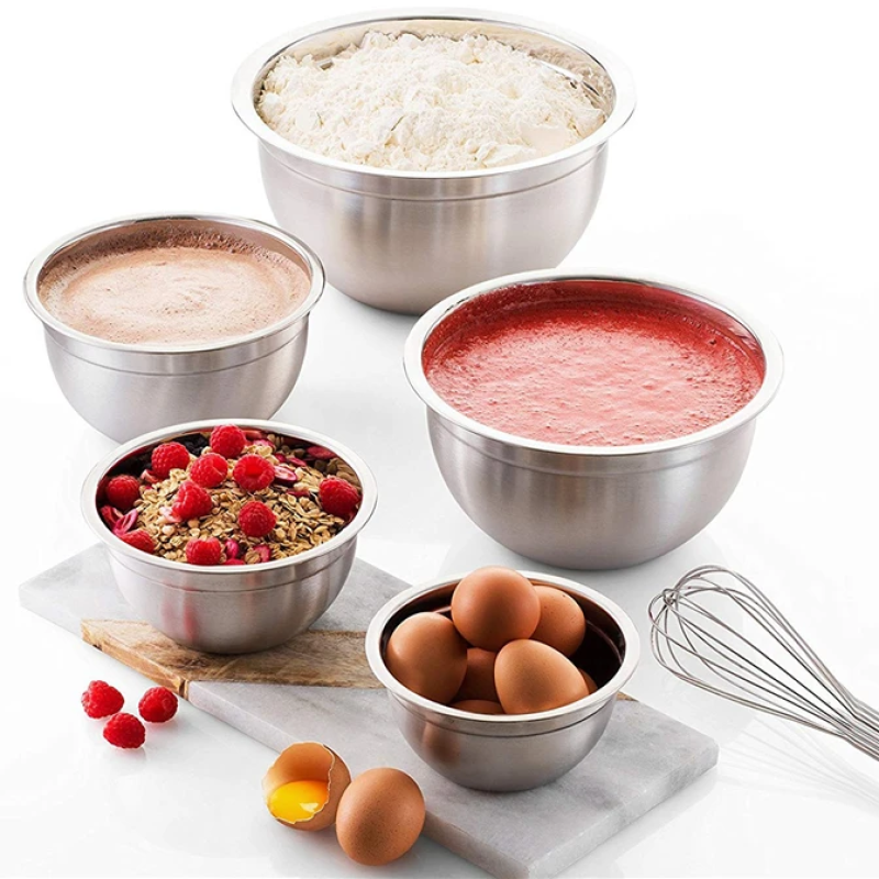 Chef Gift Idea Stainless Steel Kitchen Bowls For Ingredients And Baking 