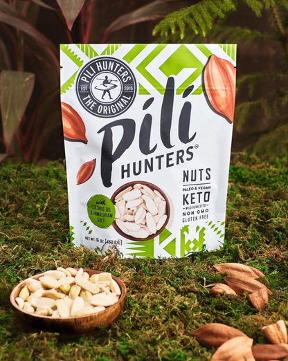 Natural Plant Based Food Wild Harvested Pili Hunters Nuts With Coconut Oil And Himalayan Salt Paleo Vegan Keto