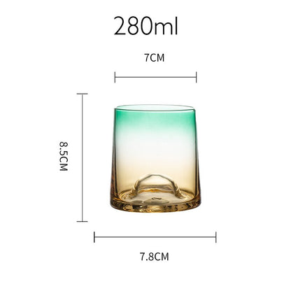 Emerald Shore Style Drinking Glass In Gradient Colors