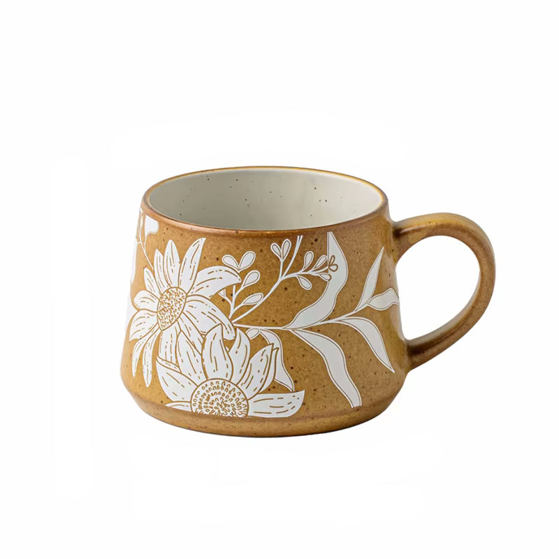 Sunflower Mug Enchanting Botanicals Drinkware Cup