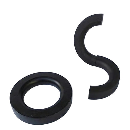 Wooden Curtain Holdback Magnetic Rings Set of 2 Black Color