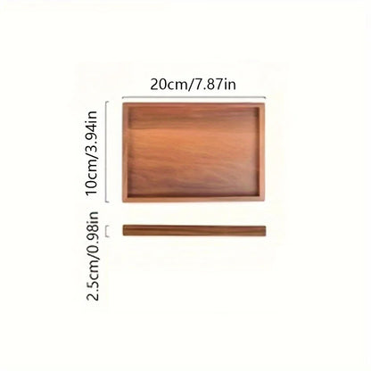 Modern Luxury Wood Rectangle Tray Size A With Recessed Handles