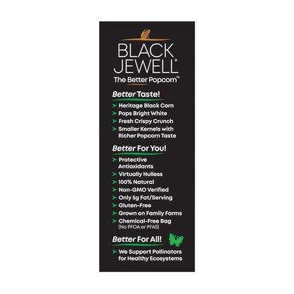 Natural Microwaveable Popcorn Black Jewell Better Popcorn Chemical Free Bags For Microwave Cooking Delicious Heritage Black Corn