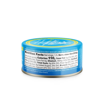 5 Ounce Safe Catch Elite Pure Wild Tuna Can Single Ingredient Skipjack Tuna Fish Nutrition Facts
