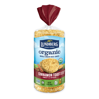 Lundberg Family Farms Organic Brown Rice Cakes Cinnamon Toast 9.5oz