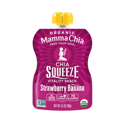 Mamma Chia Organic Chia Squeeze Strawberry Banana 3.5oz