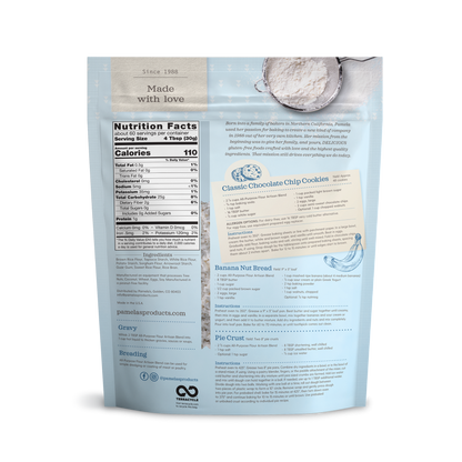 Artisan Blend Pamela's All Purpose Gluten Free Flour Mix 4 Pound Nutrition Facts Ingredients Recipes