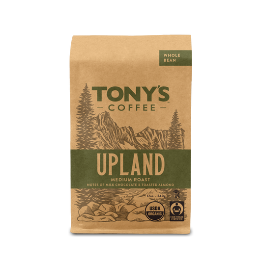 Tony's Coffee Organic Upland Medium Roast Whole Bean 12oz